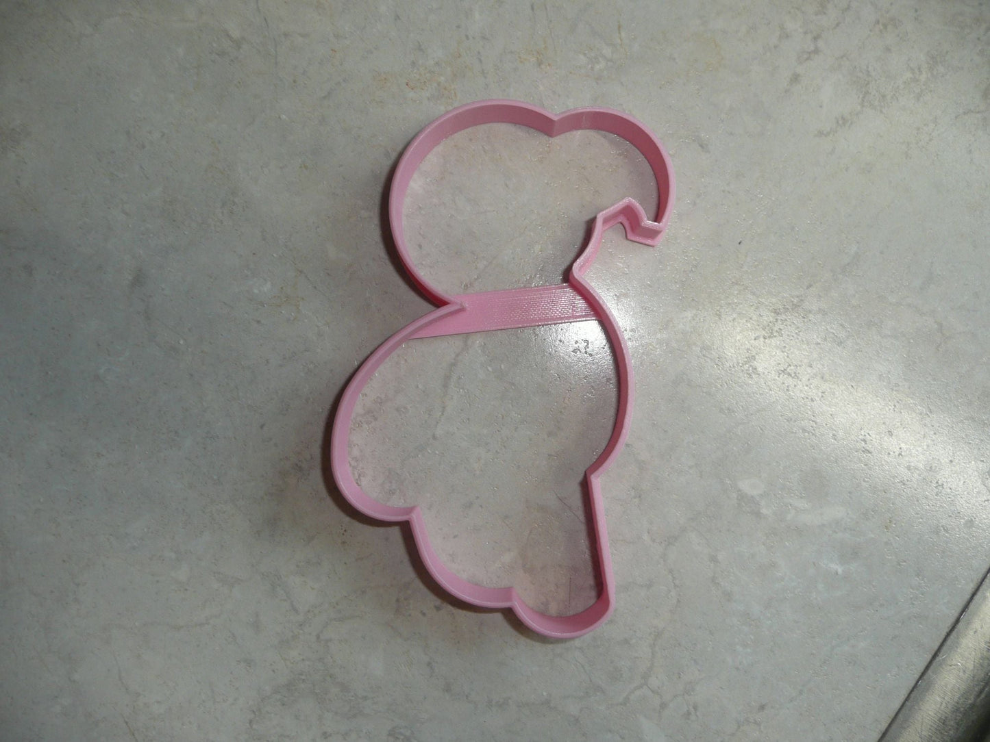 6x Flamingo Outline Fondant Cutter Cupcake Topper 1.75 IN USA FD3476