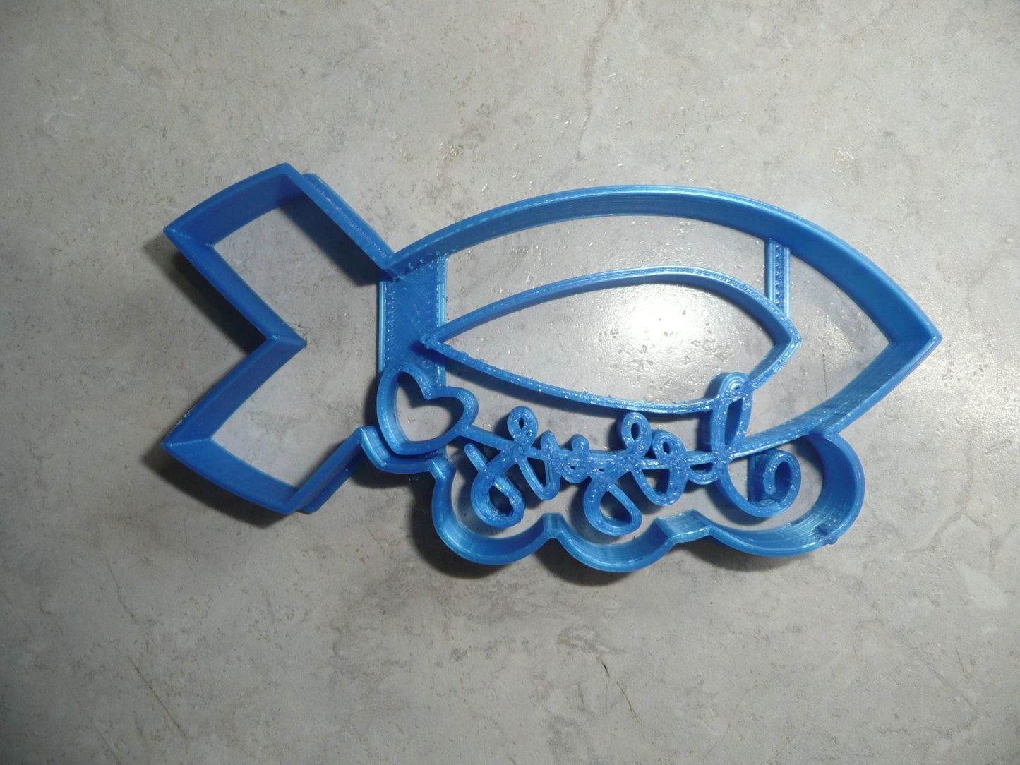 Jesus With Fish Symbol And Heart Christian Religious Cookie Cutter USA PR3479