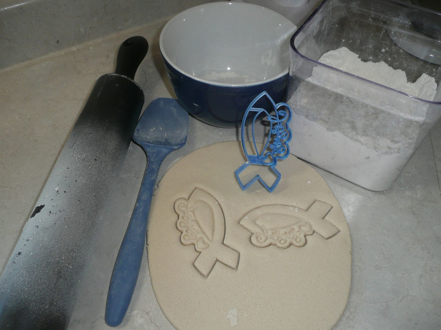 Jesus With Fish Symbol And Heart Christian Religious Cookie Cutter USA PR3479