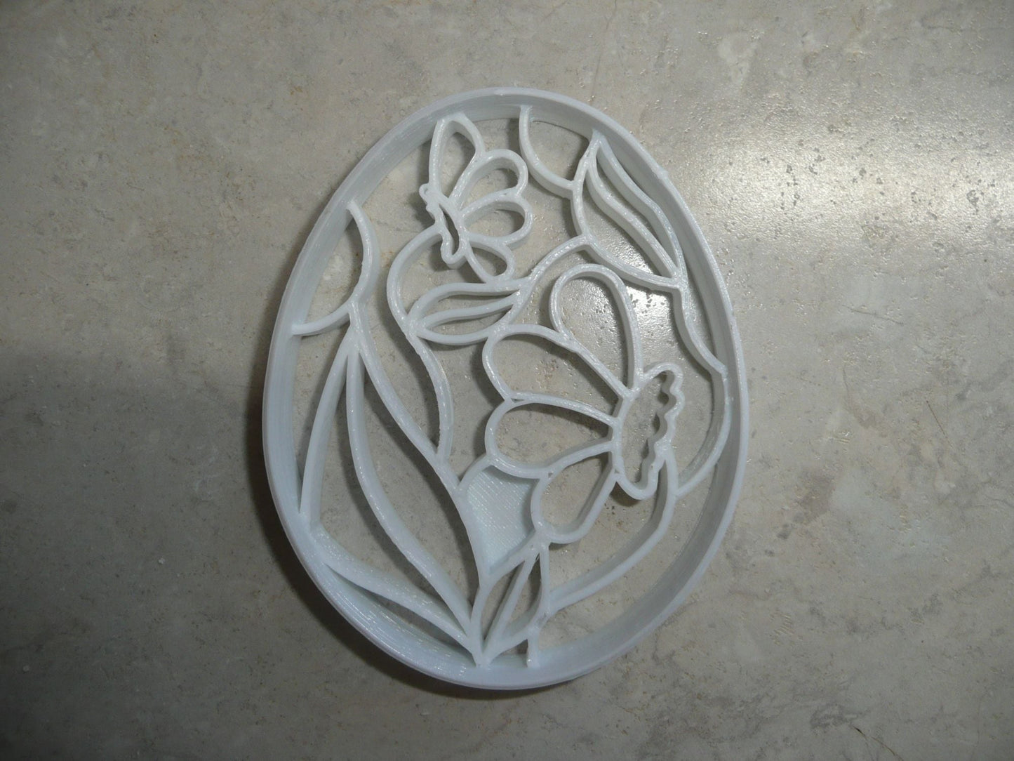 Easter Egg With Flowers Decorative Floral Spring Cookie Cutter USA PR3492