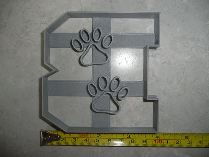 B With Paw Prints Initial Birthday Athletics Cookie Cutter USA PR3500