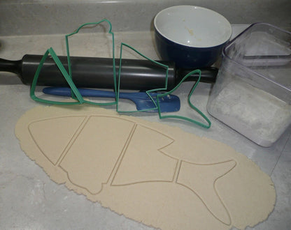 4 Piece Large Fish Puzzle Clay or Cookie Cutter USA PR3617
