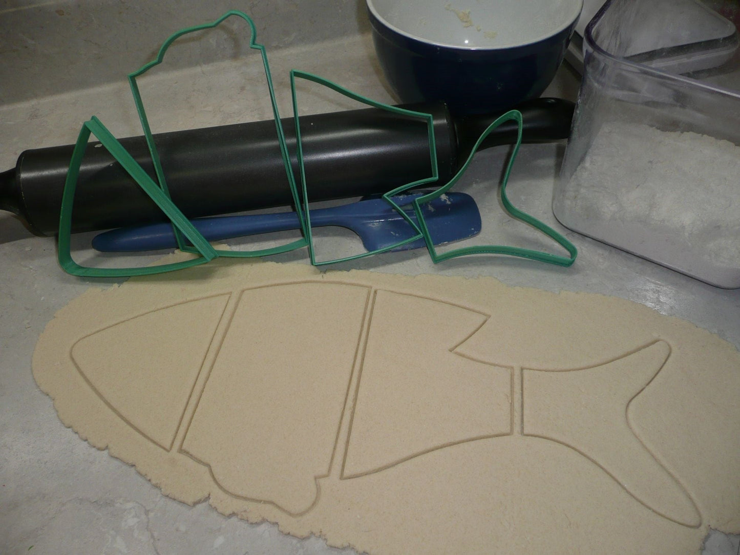 4 Piece Large Fish Puzzle Clay or Cookie Cutter USA PR3617
