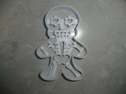 6x Skeleton With Gingerbread Body Fondant Cutter Cupcake Topper 1.75 IN FD3619