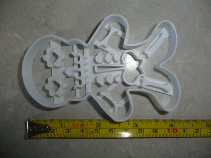 Skeleton With Detailed Gingerbread Body Heart Eyes Cookie Cutter USA PR3619