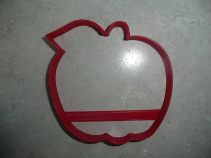 6x Apple With Leaf Outline Fondant Cutter Cupcake Topper 1.75 IN USA FD3631