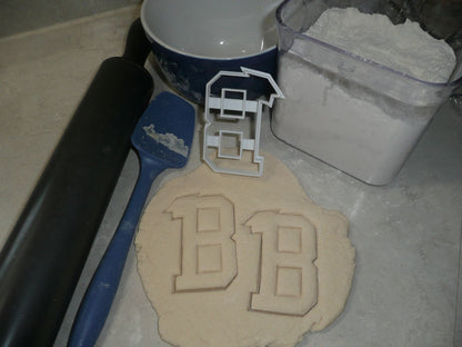 Block Letter B with Graduation Cap School Cookie Cutter USA PR3723