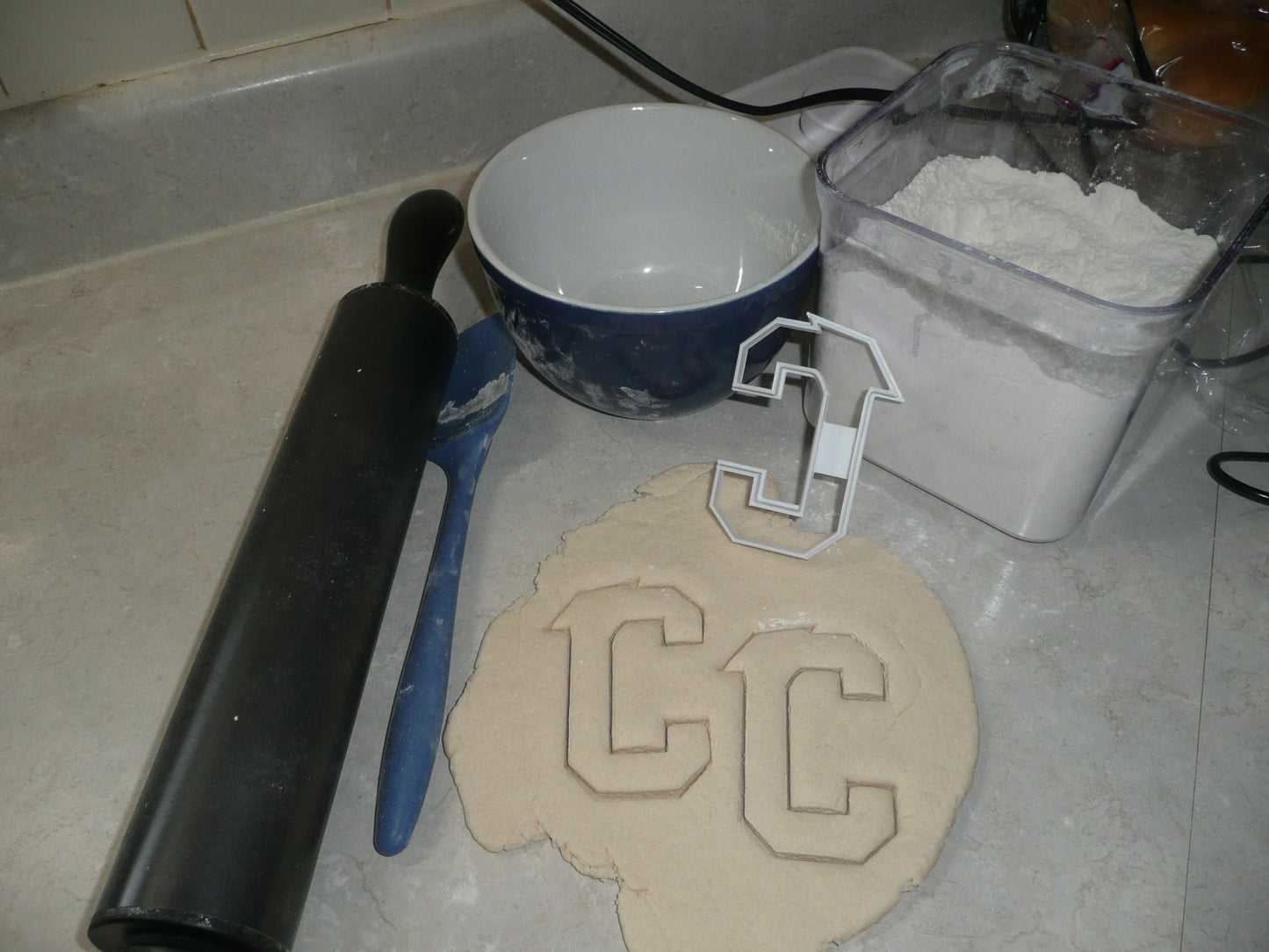 Block Letter C with Graduation Cap School Cookie Cutter USA PR3724