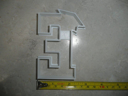 Block Letter E with Graduation Cap School Cookie Cutter USA PR3726