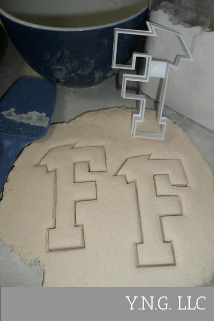 Block Letter F with Graduation Cap School Cookie Cutter USA PR3727