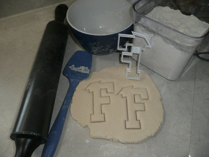 Block Letter F with Graduation Cap School Cookie Cutter USA PR3727