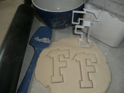 Block Letter F with Graduation Cap School Cookie Cutter USA PR3727