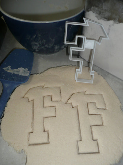 Block Letter F with Graduation Cap School Cookie Cutter USA PR3727