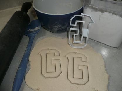 Block Letter G with Graduation Cap School Cookie Cutter USA PR3728