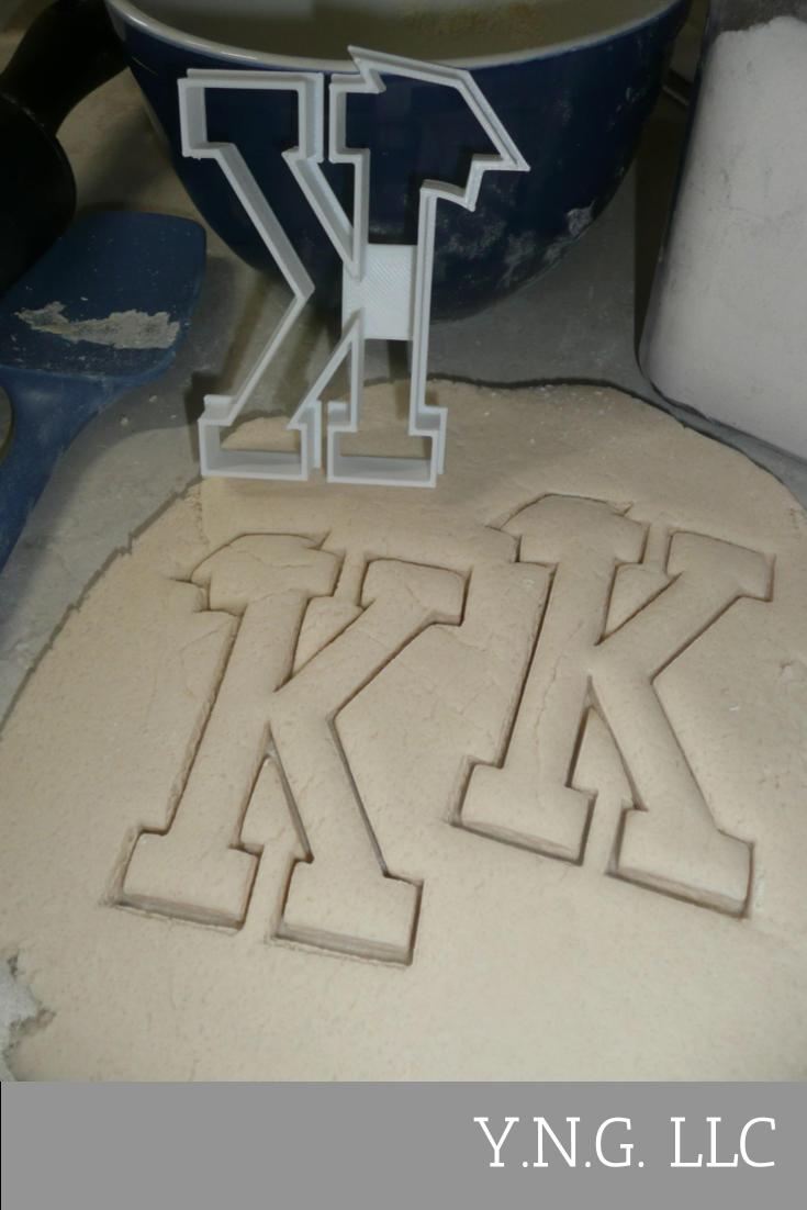 Block Letter K with Graduation Cap School Cookie Cutter USA PR3732