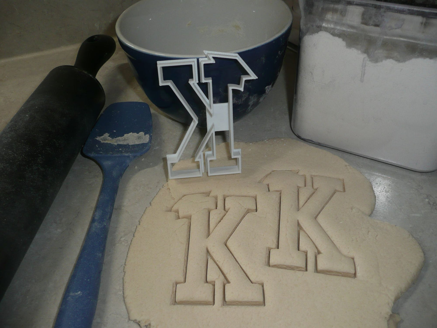 Block Letter K with Graduation Cap School Cookie Cutter USA PR3732