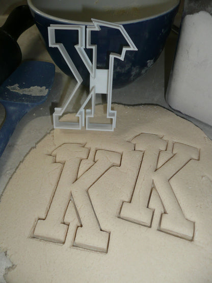 Block Letter K with Graduation Cap School Cookie Cutter USA PR3732