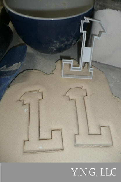 Block Letter L with Graduation Cap School Cookie Cutter USA PR3733