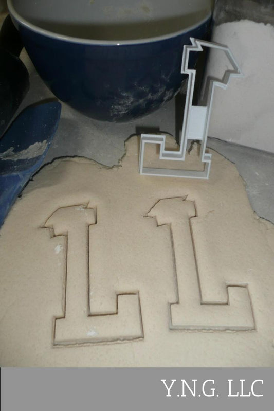 Block Letter L with Graduation Cap School Cookie Cutter USA PR3733