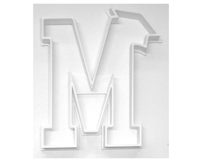 Block Letter M with Graduation Cap School Cookie Cutter USA PR3734