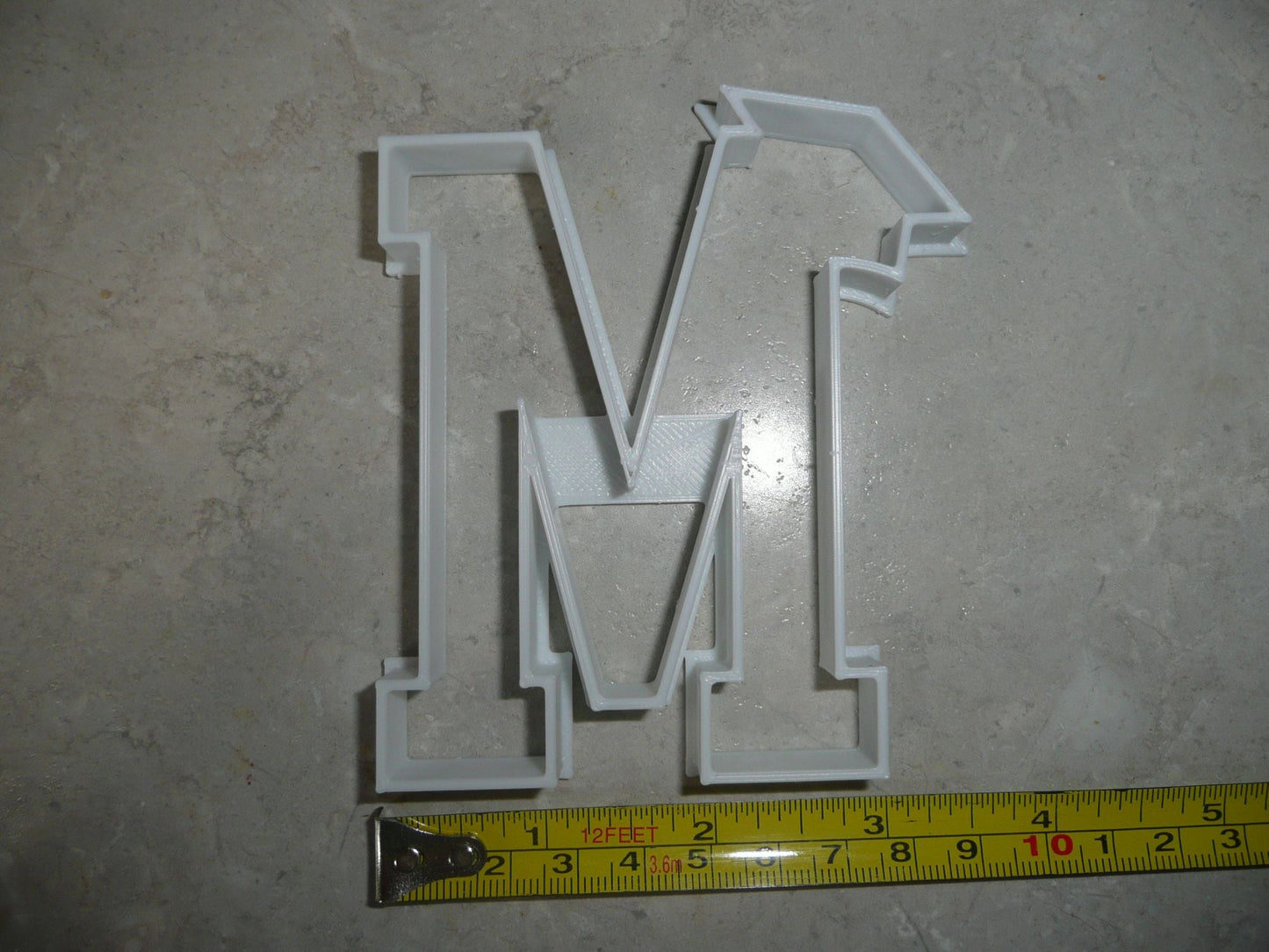 Block Letter M with Graduation Cap School Cookie Cutter USA PR3734