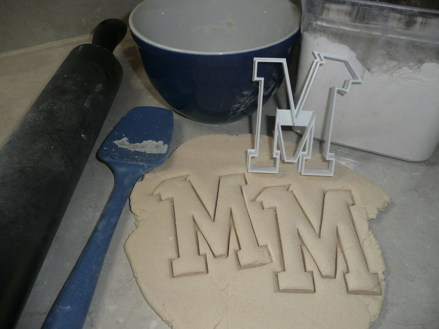 Block Letter M with Graduation Cap School Cookie Cutter USA PR3734