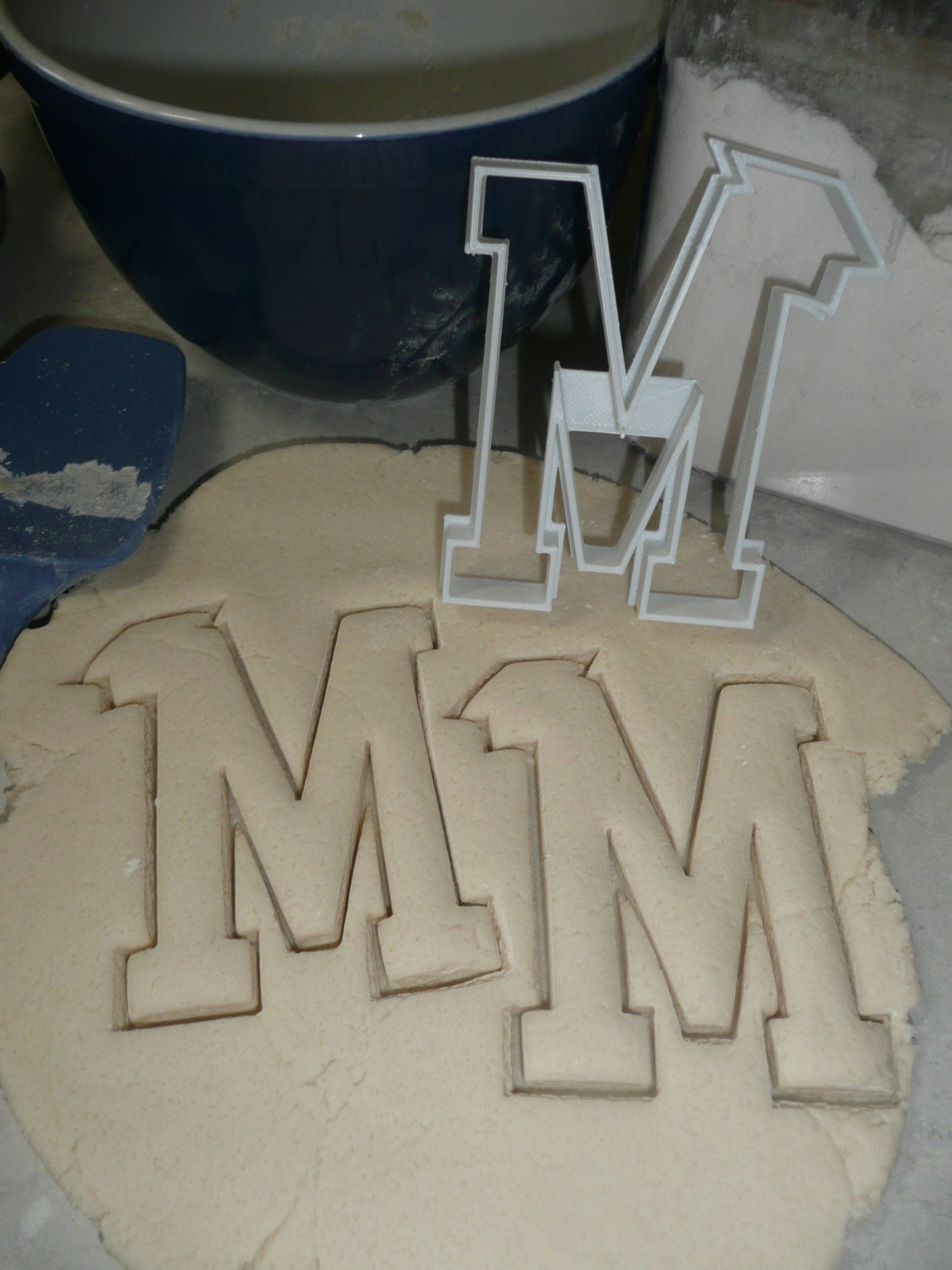 Block Letter M with Graduation Cap School Cookie Cutter USA PR3734