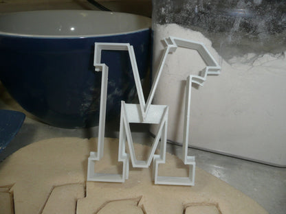 Block Letter M with Graduation Cap School Cookie Cutter USA PR3734