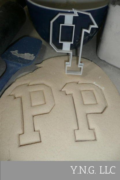 Block Letter P with Graduation Cap School Cookie Cutter USA PR3737