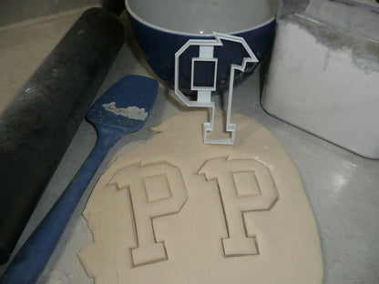 Block Letter P with Graduation Cap School Cookie Cutter USA PR3737