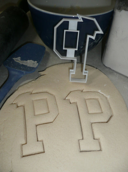 Block Letter P with Graduation Cap School Cookie Cutter USA PR3737