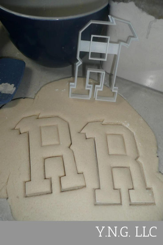 Block Letter R with Graduation Cap School Cookie Cutter USA PR3739