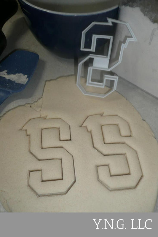 Block Letter S with Graduation Cap School Cookie Cutter USA PR3740