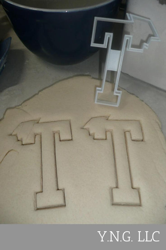 Block Letter T with Graduation Cap School Cookie Cutter USA PR3741