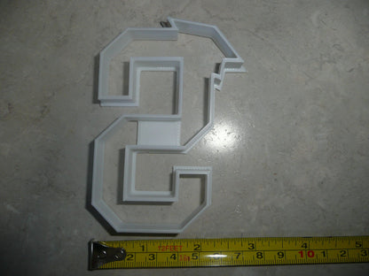 Block Letter S with Graduation Cap School Cookie Cutter USA PR3740