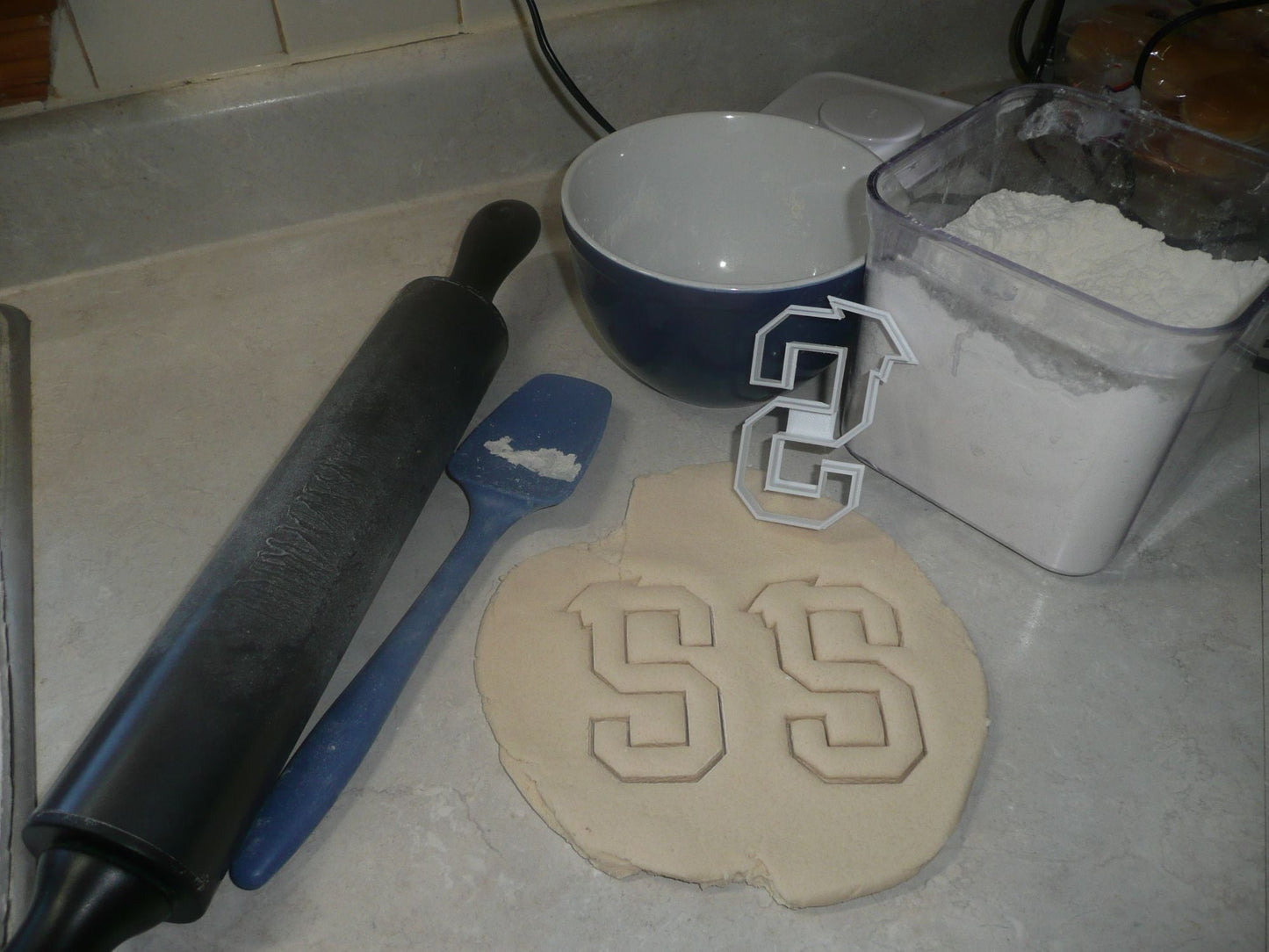 Block Letter S with Graduation Cap School Cookie Cutter USA PR3740