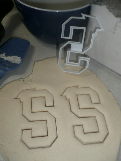 Block Letter S with Graduation Cap School Cookie Cutter USA PR3740