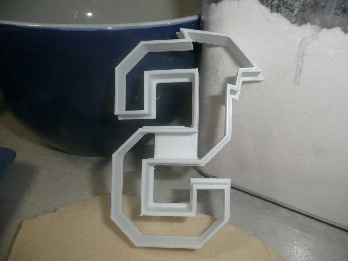 Block Letter S with Graduation Cap School Cookie Cutter USA PR3740