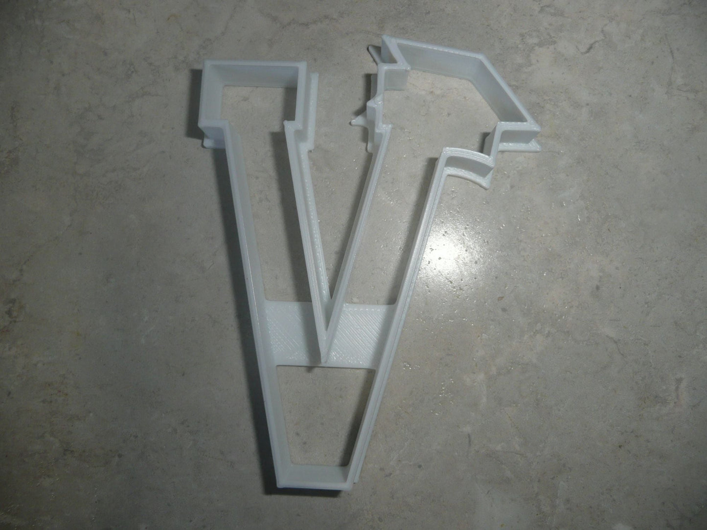 Block Letter V with Graduation Cap School Cookie Cutter USA PR3743