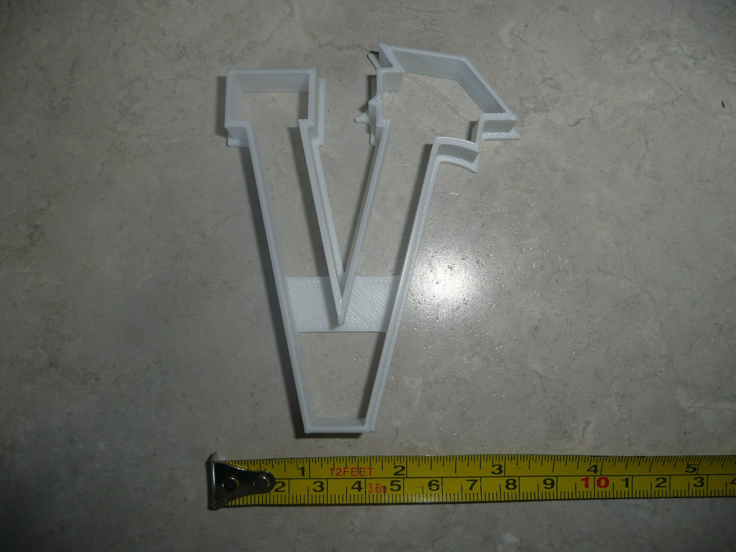 Block Letter V with Graduation Cap School Cookie Cutter USA PR3743