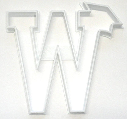 Block Letter W with Graduation Cap School Cookie Cutter USA PR3744