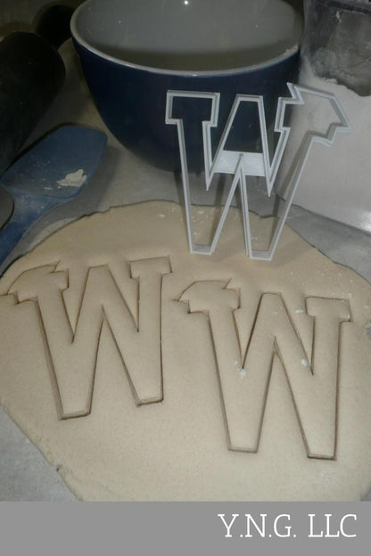 Block Letter W with Graduation Cap School Cookie Cutter USA PR3744