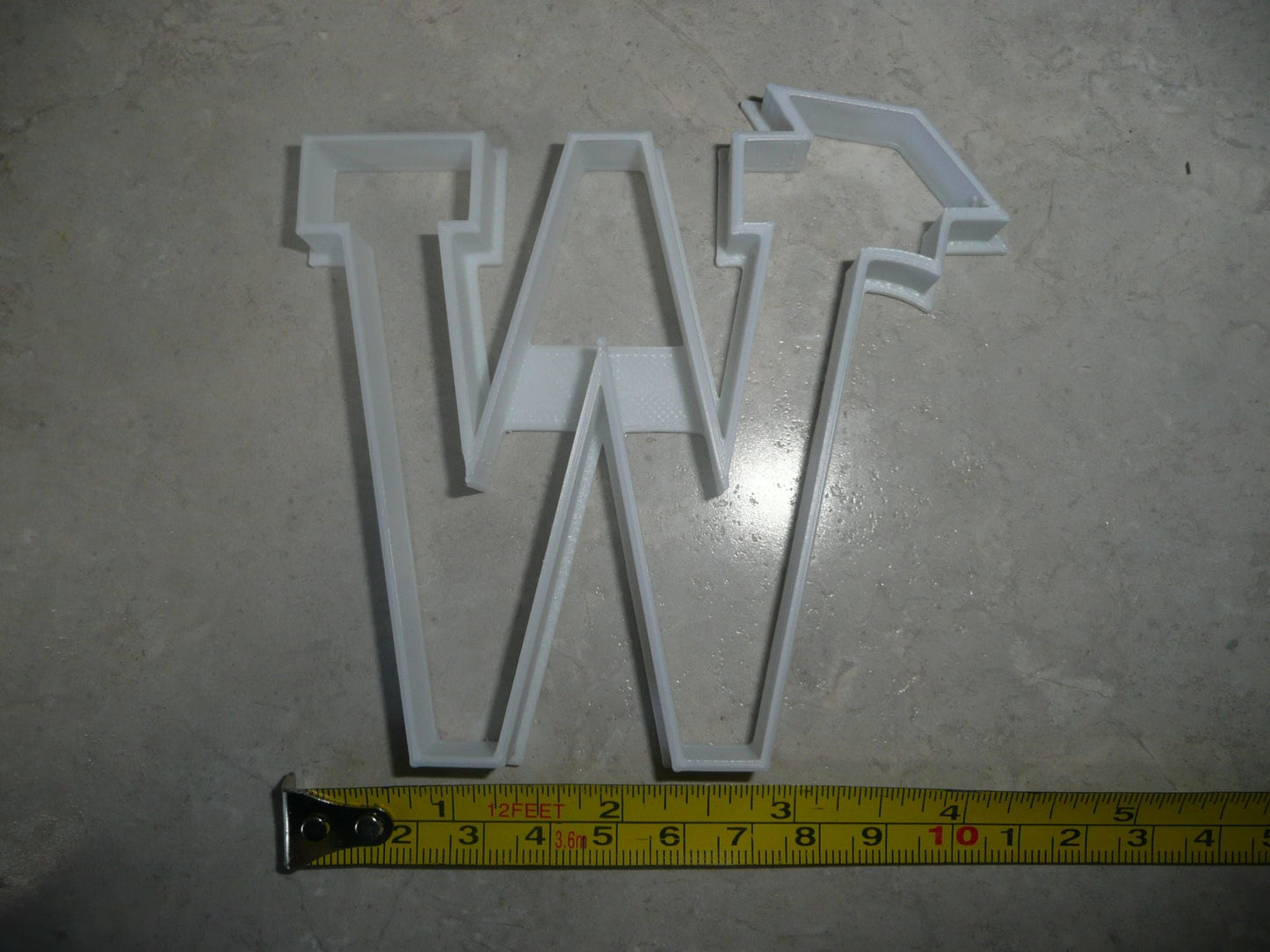 Block Letter W with Graduation Cap School Cookie Cutter USA PR3744