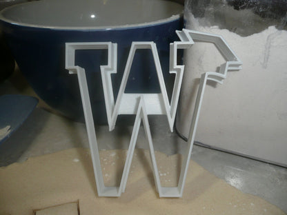 Block Letter W with Graduation Cap School Cookie Cutter USA PR3744