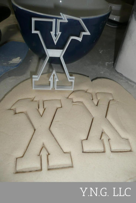 Block Letter X with Graduation Cap School Cookie Cutter USA PR3745