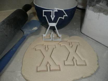 Block Letter X with Graduation Cap School Cookie Cutter USA PR3745