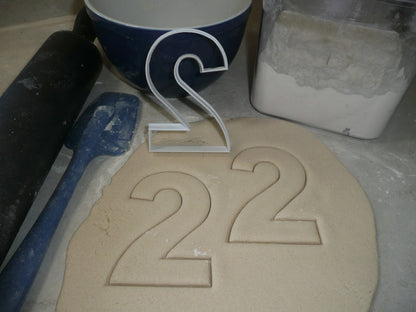 Number Two 2 Birthday Anniversary Large Size 4" Cookie Cutter USA PR3802