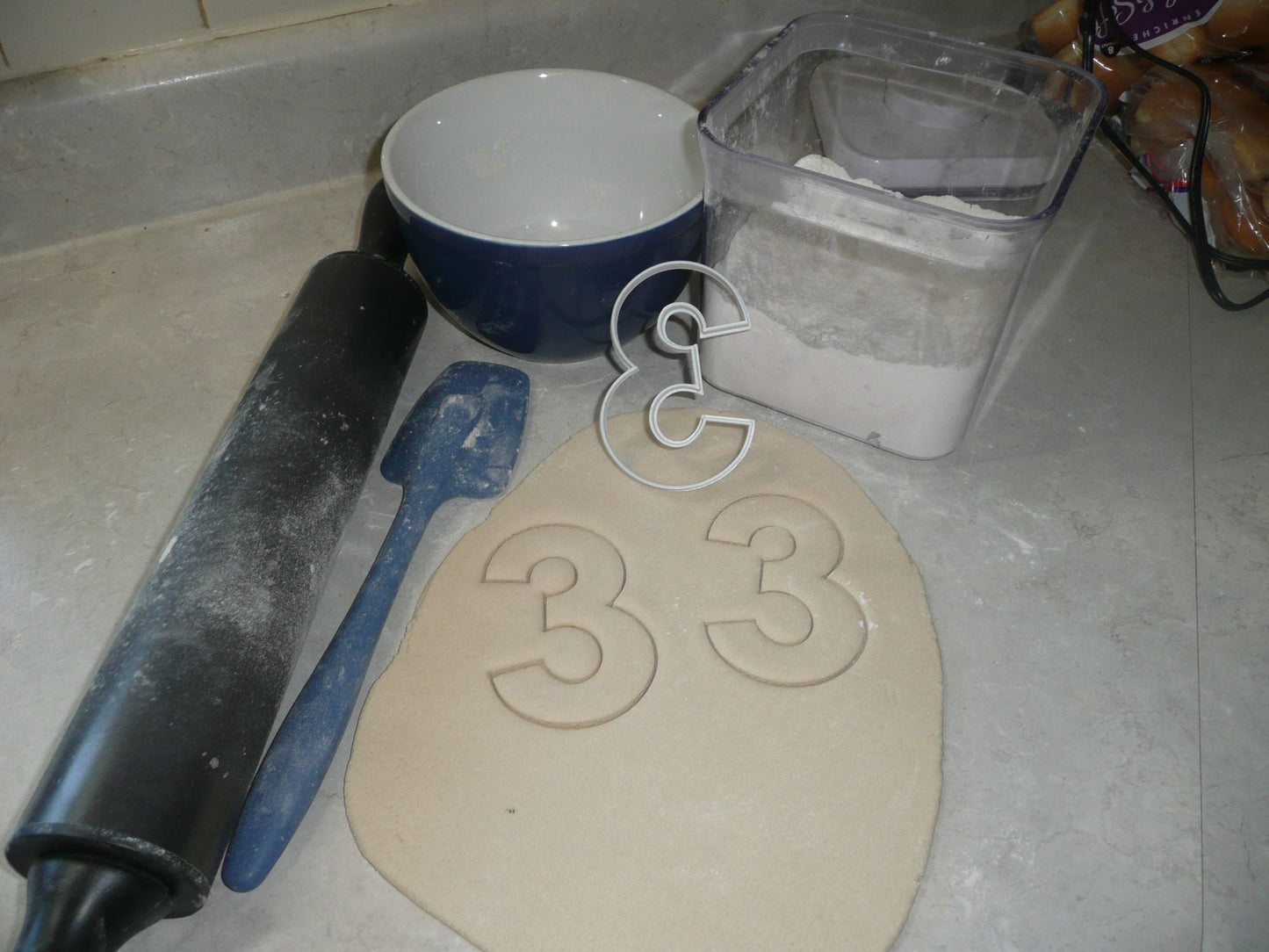 Number Three 3 Birthday Anniversary Large Size 4" Cookie Cutter USA PR3803
