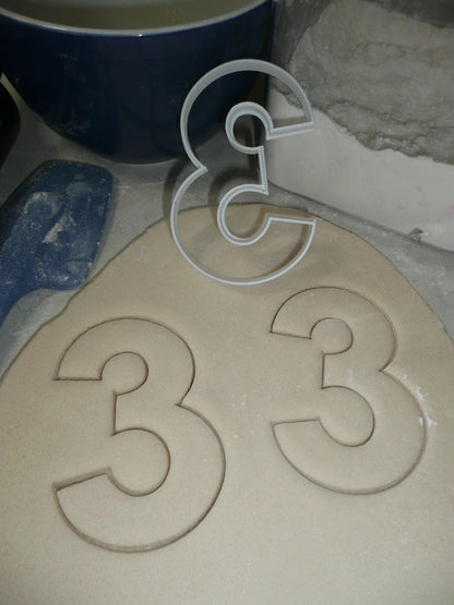Number Three 3 Birthday Anniversary Large Size 4" Cookie Cutter USA PR3803