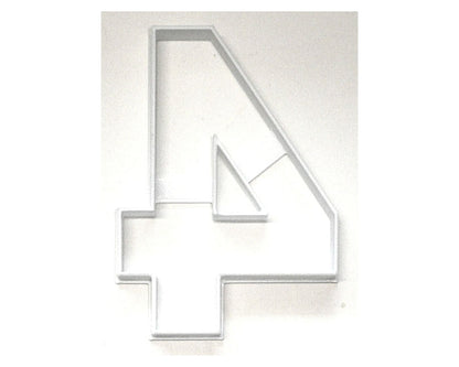 Number Four 4 Birthday Anniversary Large Size 4" Cookie Cutter USA PR3804